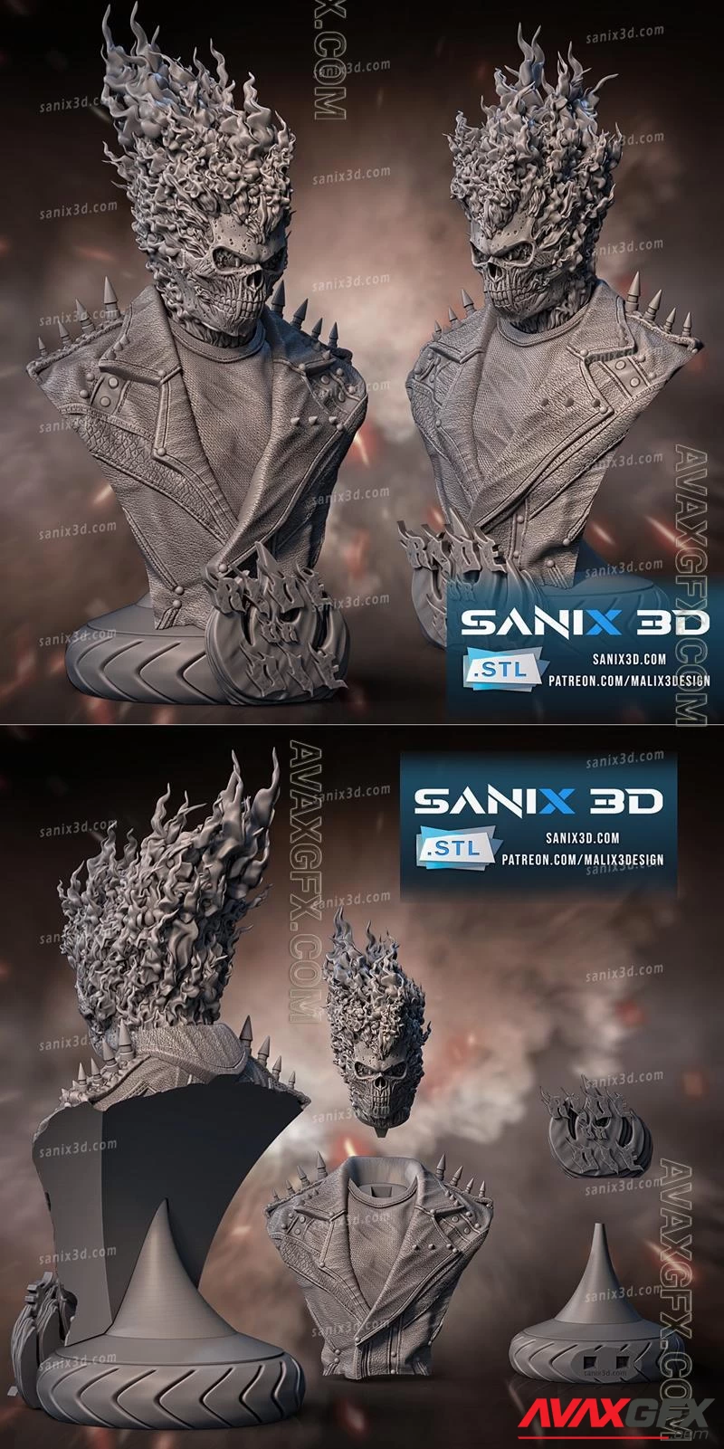 Sanix - Ghost Rider Bust