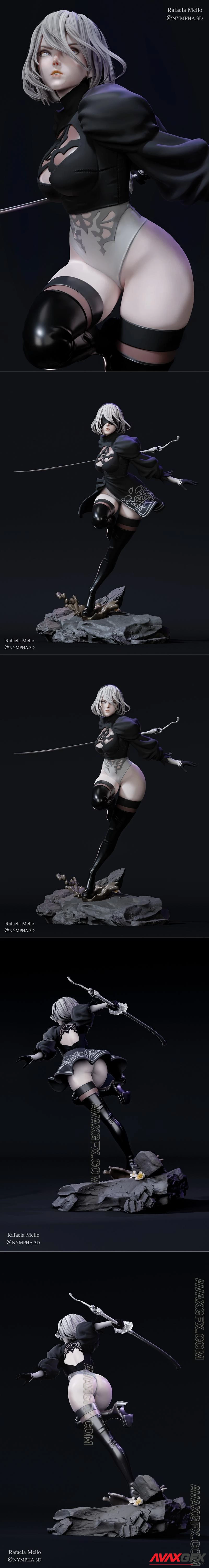 2B Nier Automata by Rafaela Mello