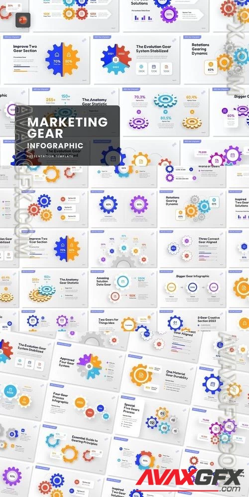 Marketing Gear PowerPoint Infographic