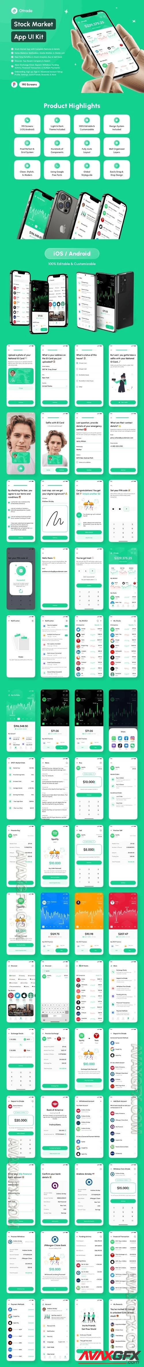 Otrade - Stock Market App UI Kit UI8