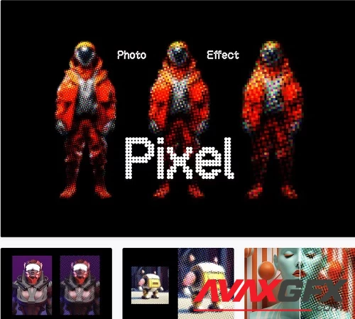 Colorful Pixels Photo Effect - 42262078