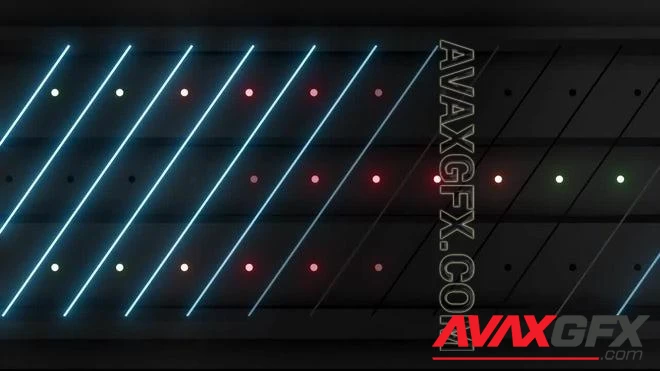 MA - Pack Of Neon Arrows And Dots On A Wall 1623858