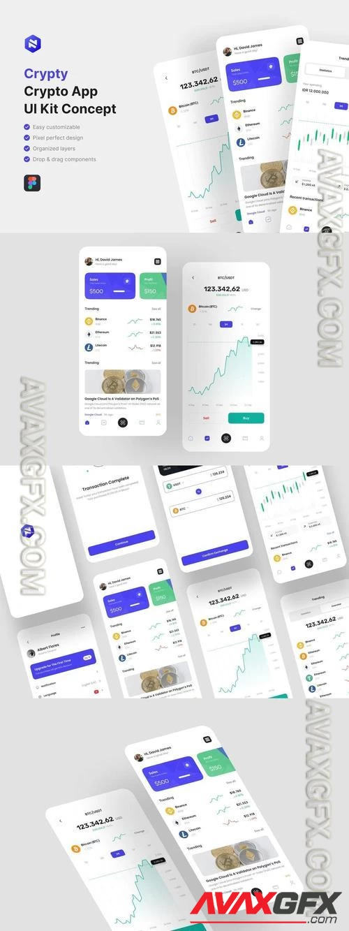 Crypty - Crypto App UI Kit Y6GW6J3