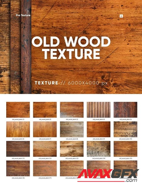 20 Old Wood Texture HQ - 42327818