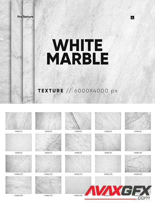 20 White Marble Texture HQ - 42327807