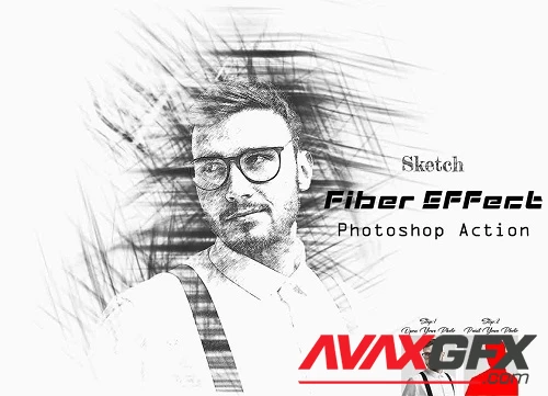 Sketch Fiber Effect Photoshop Action - 42220519