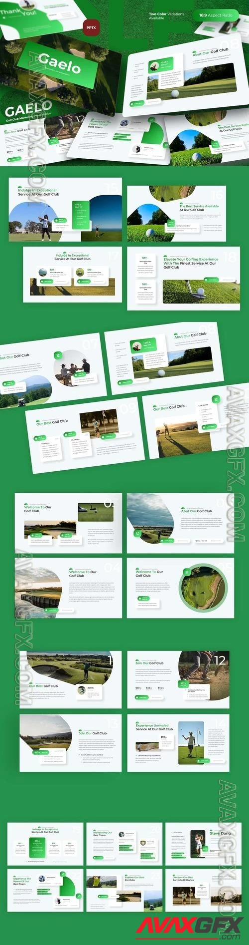 Gaelo - Golf Club Marketing PowerPoint