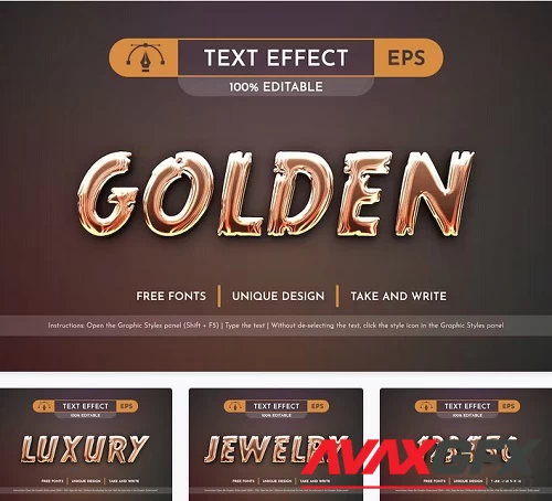 Liquid Gold - Editable Text Effect - 58625765