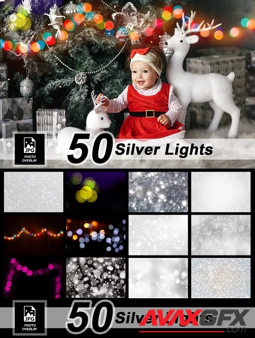 50 Silver Lights Photo Overlay - 91545158