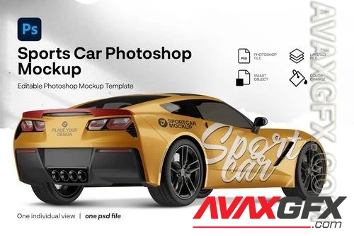 Sports car mockup