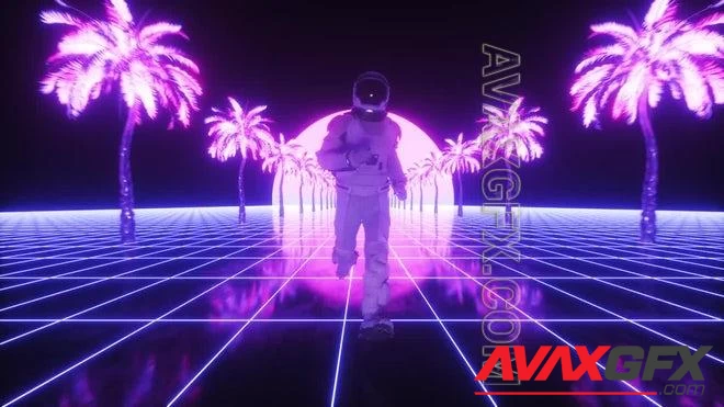 MA - Retro-Futuristic Astronaut VJ Loop 1621650