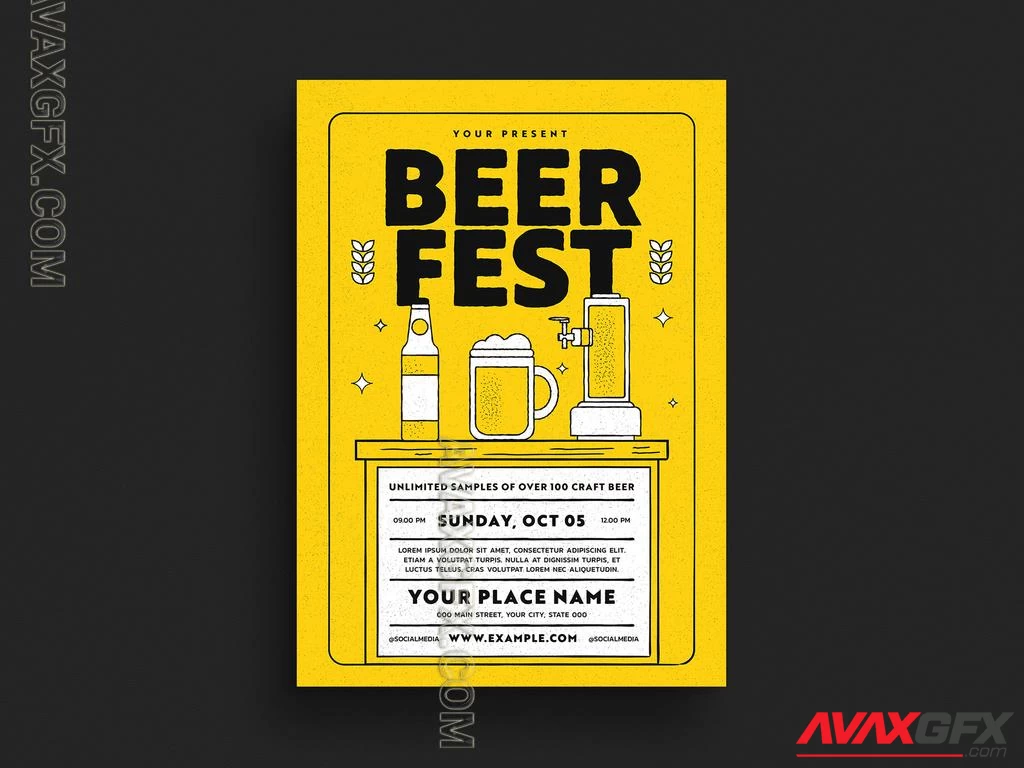 Edgy Beer Fest Event Flyer Layout 529495651 Adobestock