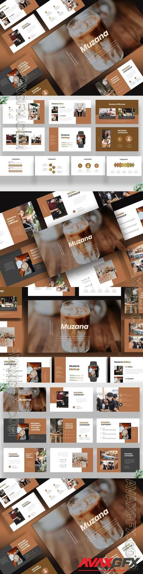 Muzana Coffeeshop PowerPoint, Keynote and Google Slides