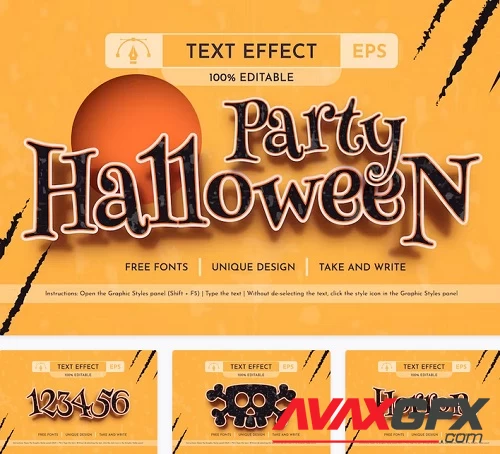 Halloween Party Editable Text Effect - 58616992