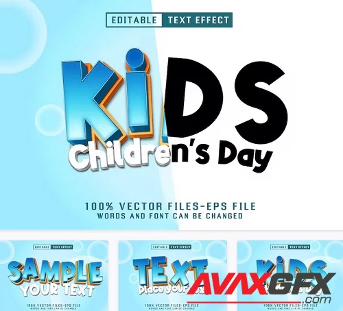 Children's Day Editable Text Effect - 5B3V56X