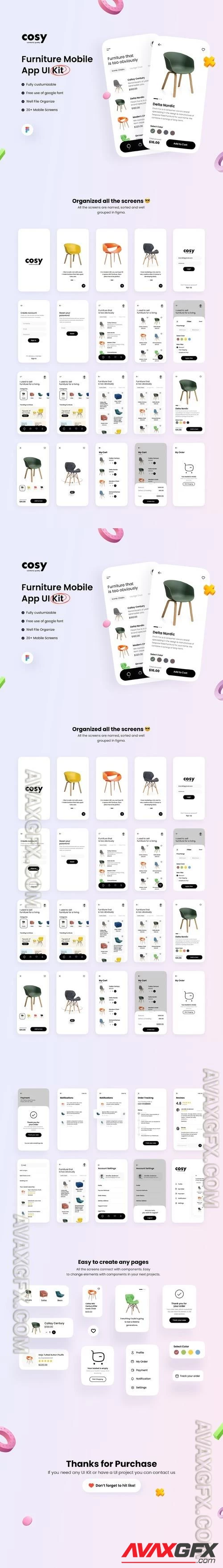 Furniture Mobile UI Kit UI8