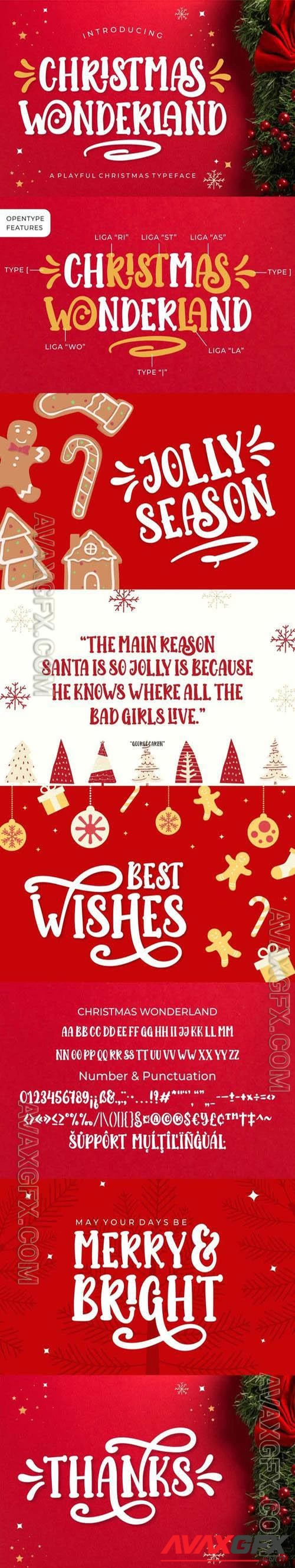 Christmas Wonderland Display Font