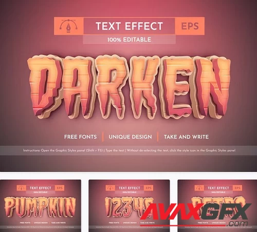 Dark night - Editable Text Effect - 91542685