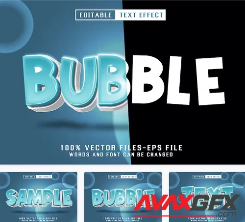 Bubble Editable Text Effect - KTJJTHY