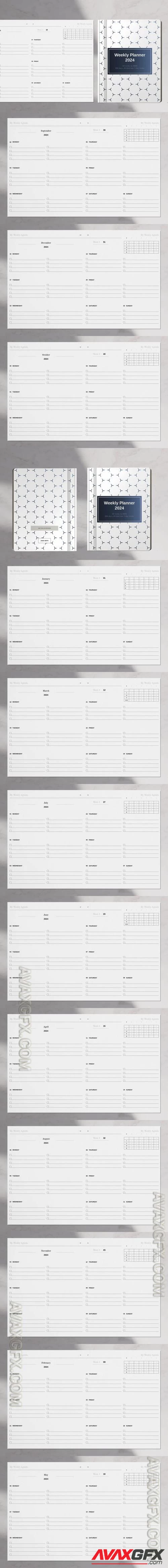 Weekly Planner 2024 Template BRR6NSD