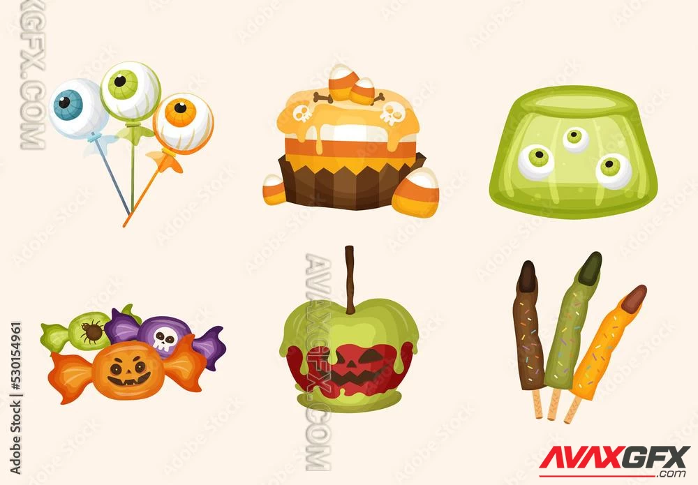 Halloween Candy Illustrations 530154961 Adobestock