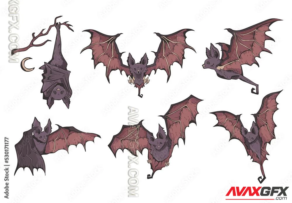 Scary Vampire Bat Illustrations 530171177 Adobestock