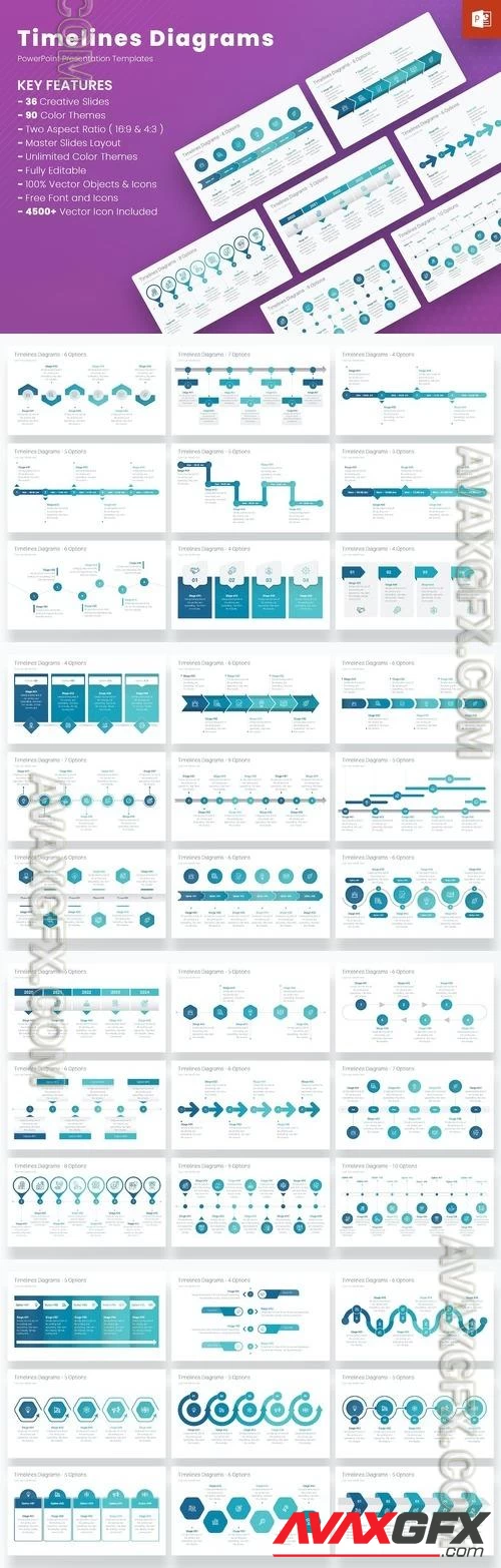 Timelines Diagrams PowerPoint Templates