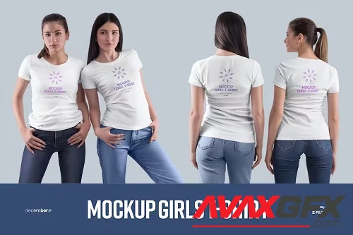 2 Mockups Girls T-Shirt - CF8CNG7