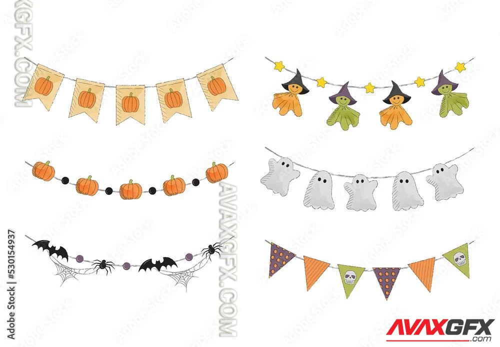 Halloween Flags Halloween Decoration 530154937 Adobestock