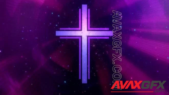 MA - Purple Christian Cross Loop 1575354