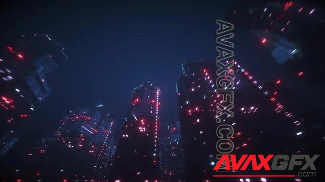 MA - Sci-Fi Cyberpunk City VJ Loop 1377919