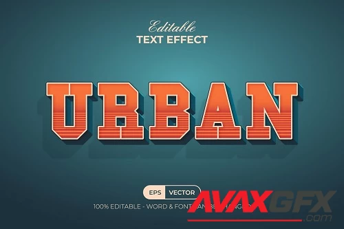 Urban Text Effect Retro Style - 42307052