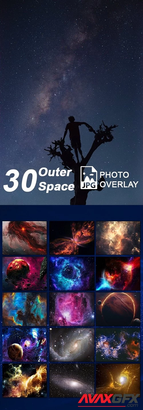 30 Outer Space Photo Overlay - 68772407