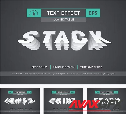 Stack - Editable Text Effect - 42306223