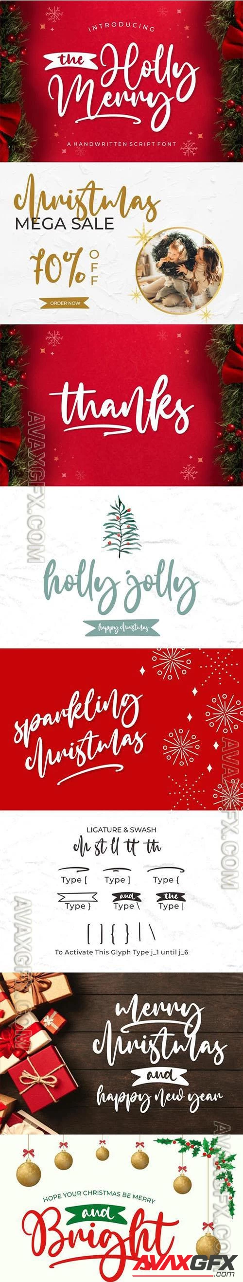 The Holly Merry Script Font