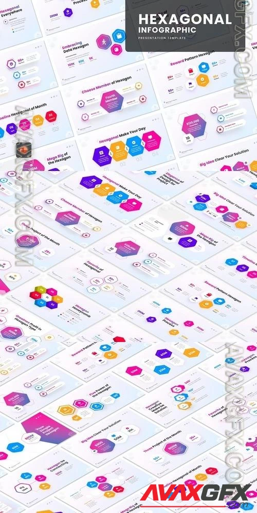 Creative Hexagonal Infographic PowerPoint