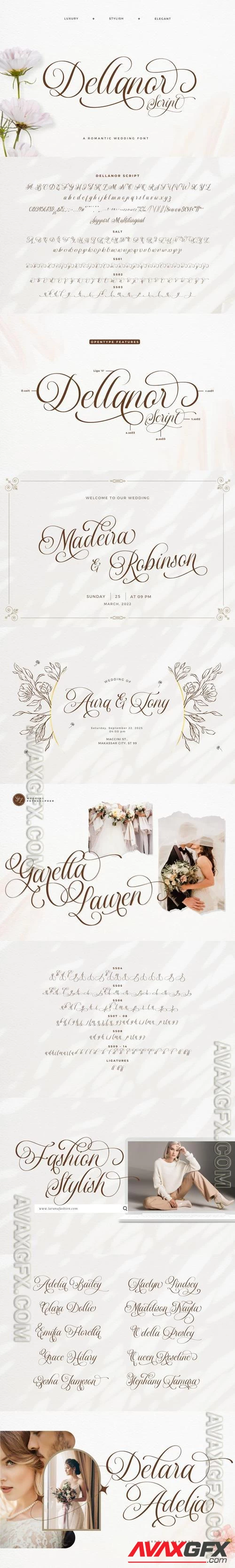 Dellanor Script - A Wedding Font