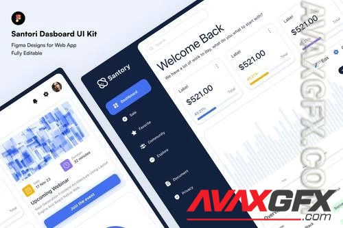 Santori Dashboard Figma Template MWAT89R