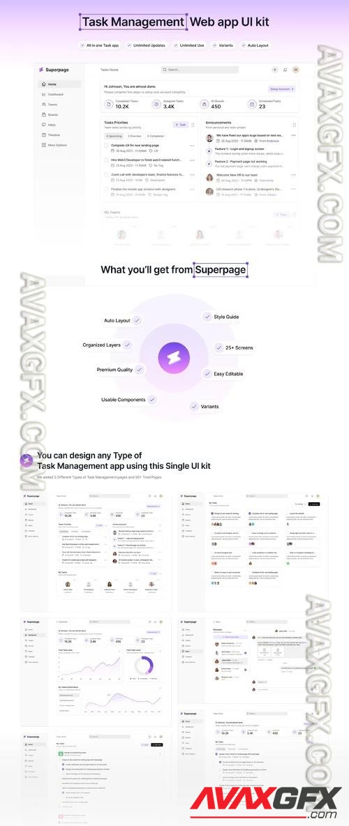 Task and Project Management App UI8