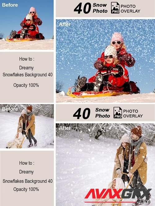 40 Snow PNG Overlay- 91545104