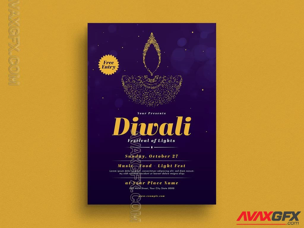 Diwali Festival Event Flyer Layout 529495664 Adobestock