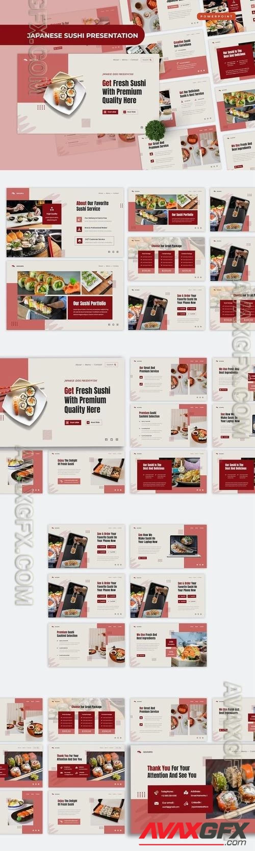 Japanese Sushi Powerpoint Template