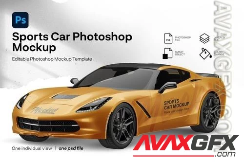 Sports car mockup