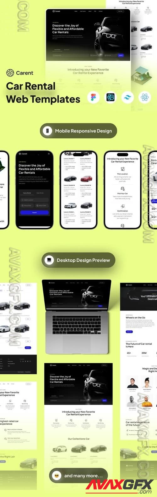 Carent - Car Rental Web Templates UI8