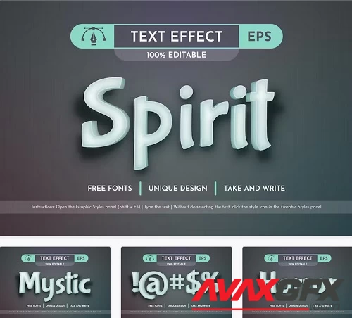 Spirit - Editable Text Effect - 91538115