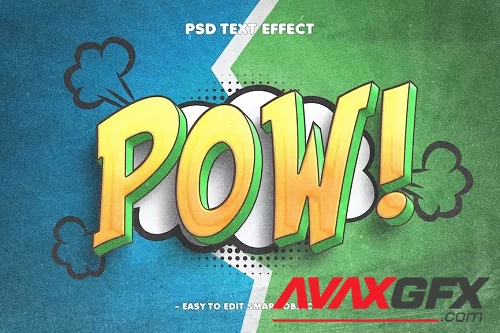 Comic Book Style 3D Text Effect - 9HUZGEQ