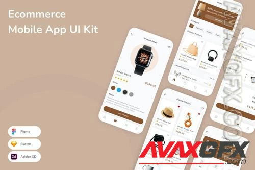 Ecommerce Mobile App UI Kit AENWFQX