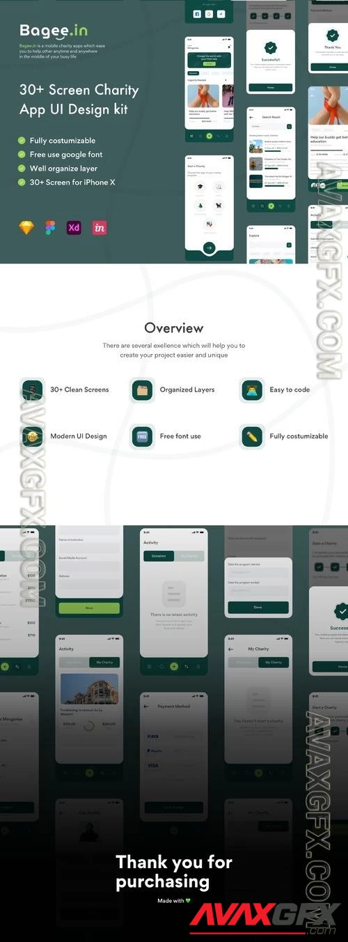 Bageein - Charity UI KIT UI8
