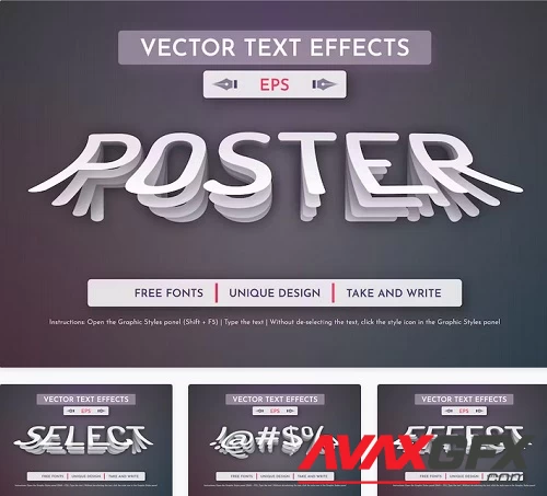Poster Paper - Editable Text Effect, Font Style - PX6UB8D