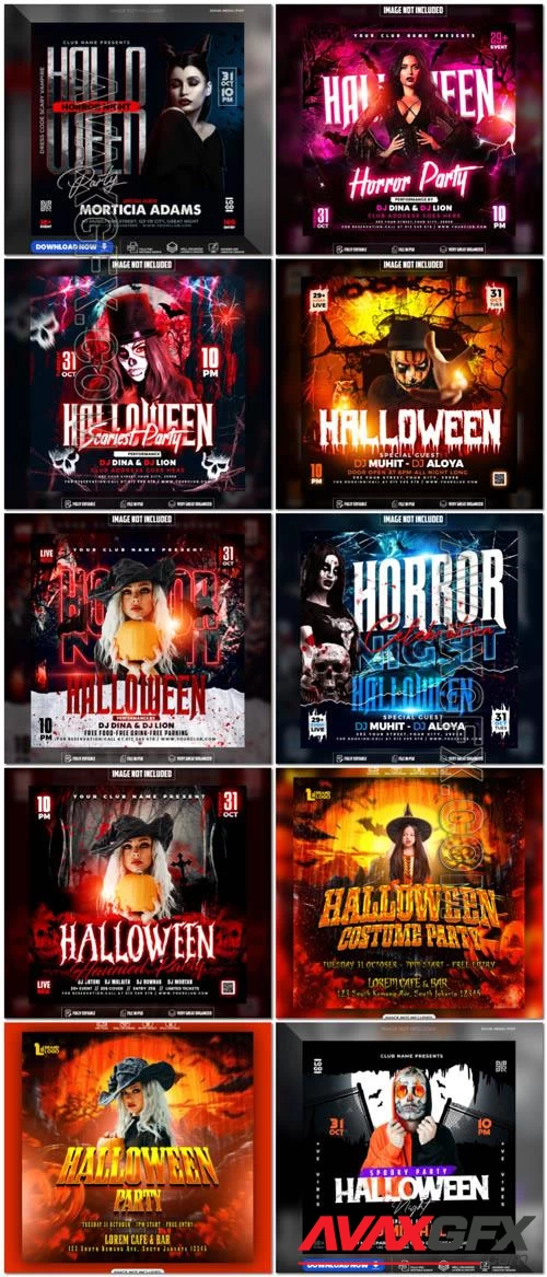 Happy halloween psd poster design vol 15